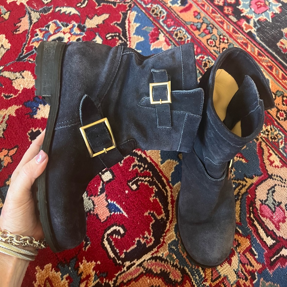 Jimmy Choo Suede Moto Boots